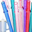 Yenigeldi 6 Adet 30cm ile Uyumlu Tritan Parıltılı Simli Pipet+ Temizleme Fırçası - 40oz Stanly Quencher Uyumlu