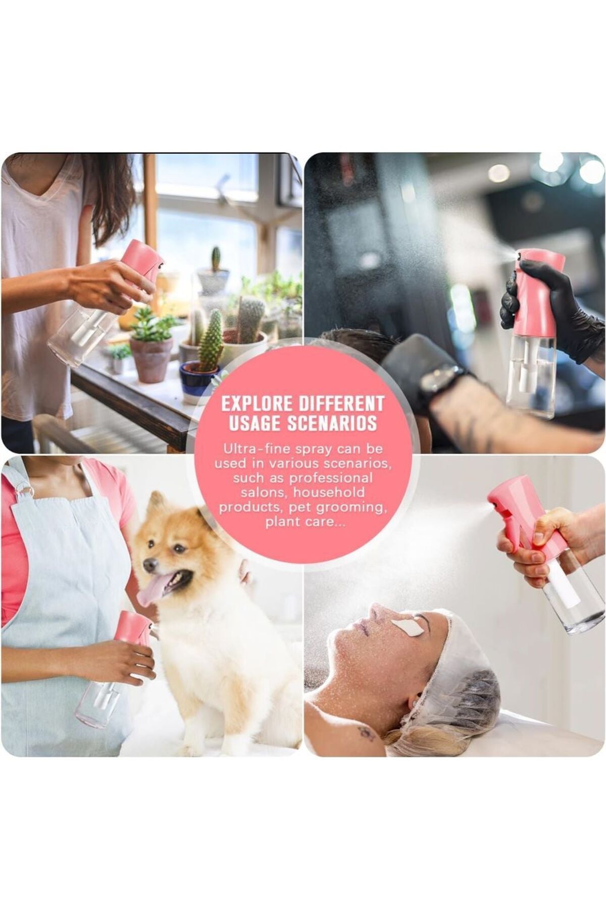 2 adet Sis Sprey Şişesi, Saç , Cilt Bakımı, Bitki , Evcil Hayvan Bakımı, Temizlik Şişe