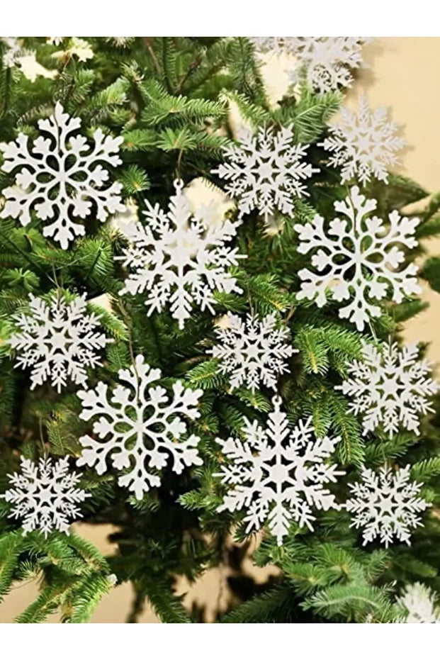 3 Adet Kar Tanesi Yılbaşı Süs Ağaç Süsü Parti Dekorasyon