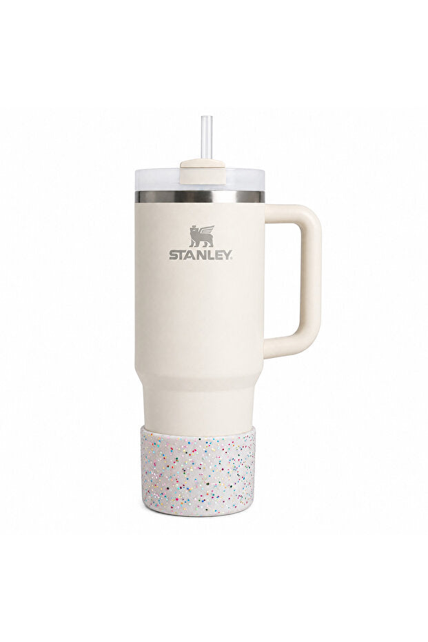 Yenigeldi Konfetti Glitter Silikon Tumbler Alt Koruyucu – Stenley 30oz/40oz Quencher Uyumlu Bardak Tabanı Boot Aksesuar