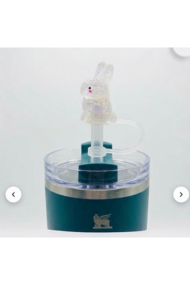 Yenigeldi Simli Tavşan Figürlü Pipet Tıpası Başlığı 10 mm Tüm Standart Pipetler İçin Toz Koruyucu Kapak