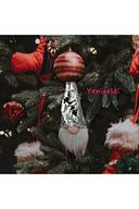 2 Adet Payetli Gnome Beyaz Sakallı Yılbaşı Şans Cücesi Yılbaşı Süsü Ağaç Araba Süsü T81