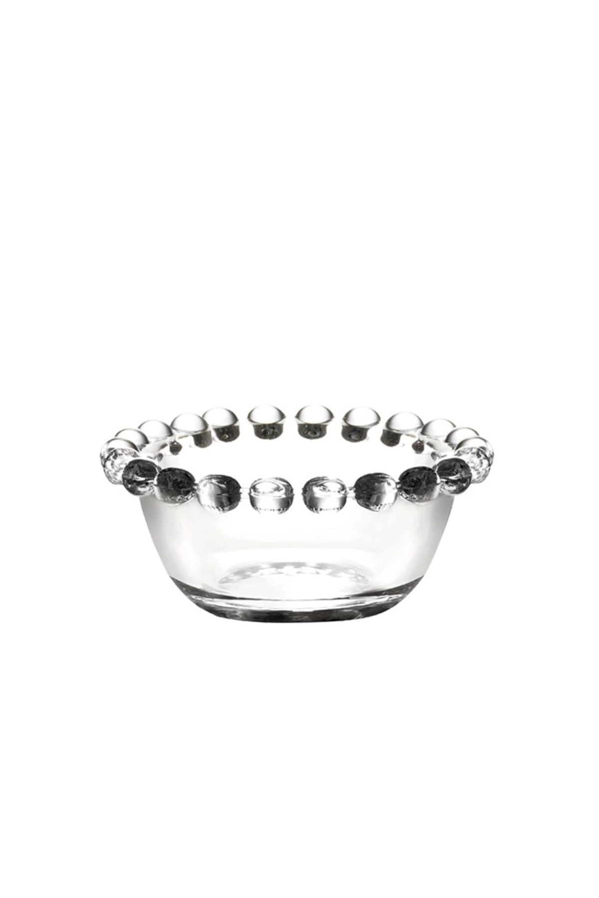 Yenigeldi 1 Adet Yuvarlak Boncuk Kenarlı Çerez Draje Lokum Reçel Sunum Kasesi Tealight Mumluk