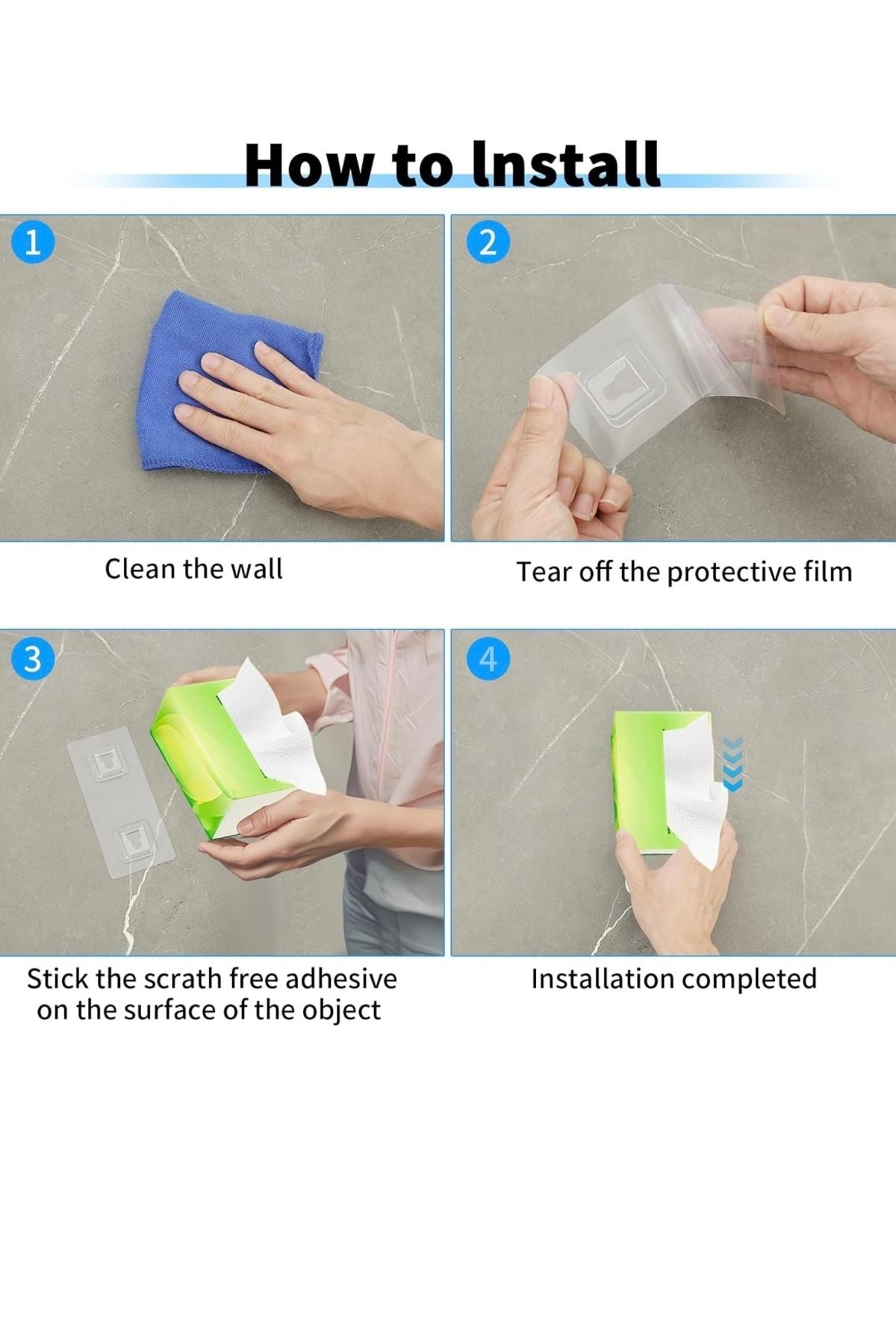 1 Set Çok Güçlü Kendinden Yapışkanlı Eşya Sabitleme Askısı Geçmeli Klips yzmk