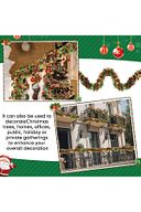 2 Adet 1.7m Cicili Bicili Yılbaşı Püskül Metalik Noel Ağacı Parlak Çelenk Süslemeleri (kırmızı Yeşil