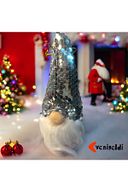 2 Adet Payetli Gnome Beyaz Sakallı Yılbaşı Şans Cücesi Yılbaşı Süsü Ağaç Araba Süsü T81