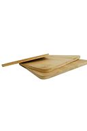 Yenigeldi 1 Adet Kare Bambu Kesme Tahtası Bambu Nihale Bambu Peynir Pizza Sunum Servis Tahtası (18 X 18 CM)