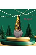 2 Adet Payetli Gnome Beyaz Sakallı Yılbaşı Şans Cücesi Yılbaşı Süsü Ağaç Araba Süsü T81