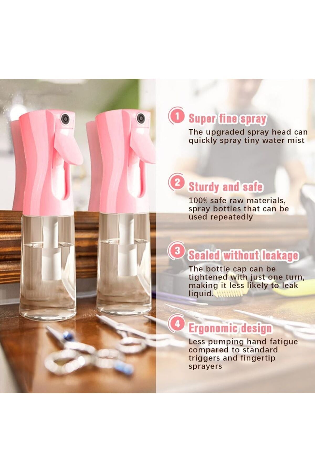 2 adet Sis Sprey Şişesi, Saç , Cilt Bakımı, Bitki , Evcil Hayvan Bakımı, Temizlik Şişe