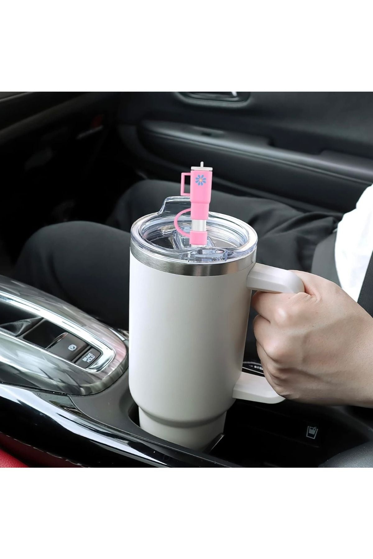 2 Adet 10 Mm Stanley İçin Pipet Kapağı ( Beyaz Pembe Ve Kırmızı Renklerde ) Pipet Tıpası