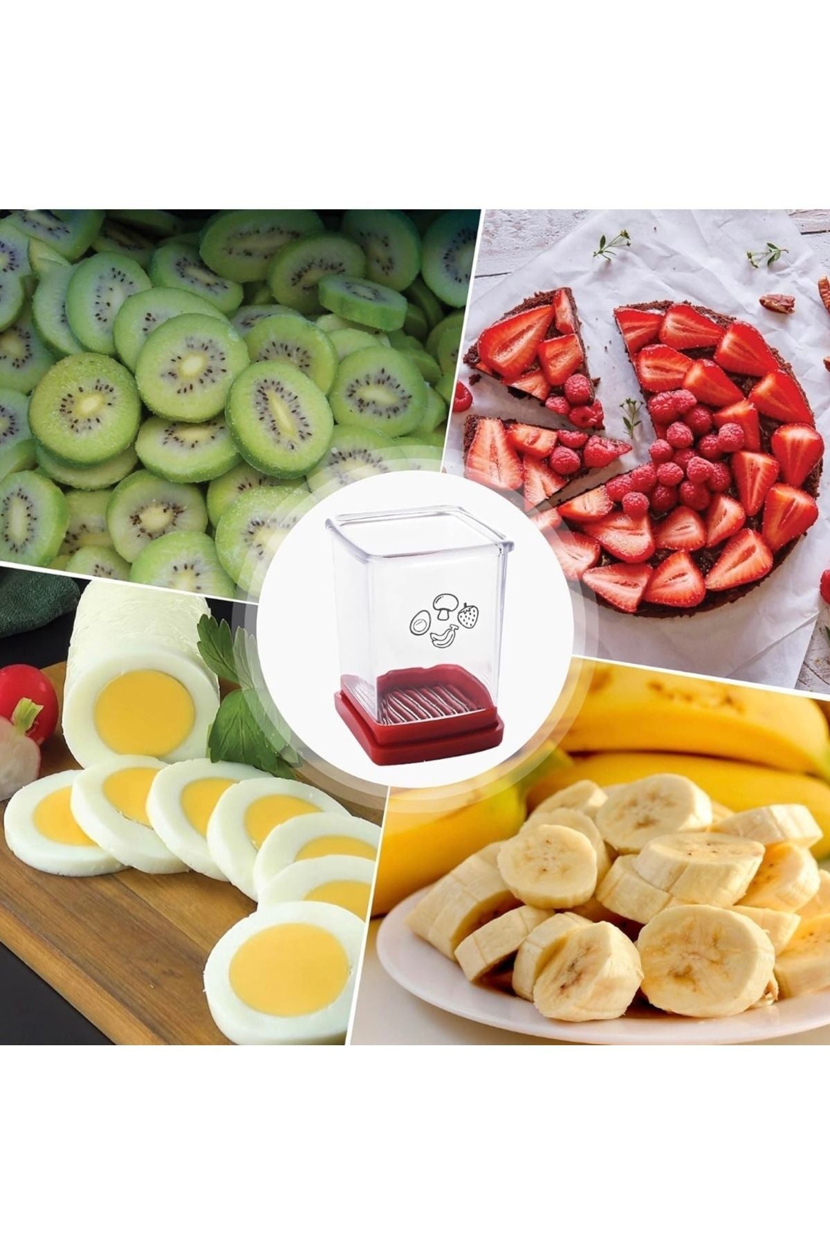 Yenigeldi 1 Adet Meyve Sebze Dilimleme Paslanmaz Çelik Bardak Dilimleme Yumurta Dilimleme