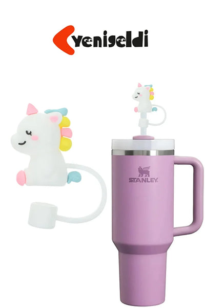 1 Adet 10mm Uyumlu Unicorn Silikon Pipet Kapağı Pipet Tıpa