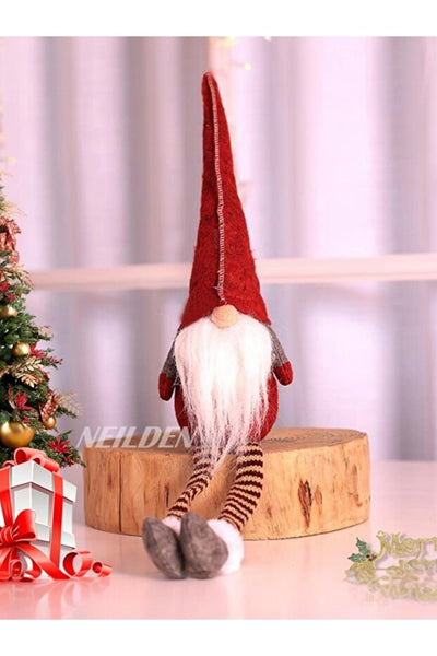 1 Adet 35 cm Uzun Şapkalı Gnome Tomte Şans Cücesi Yılbaşı Süsü Parti Dekorasyon SüS