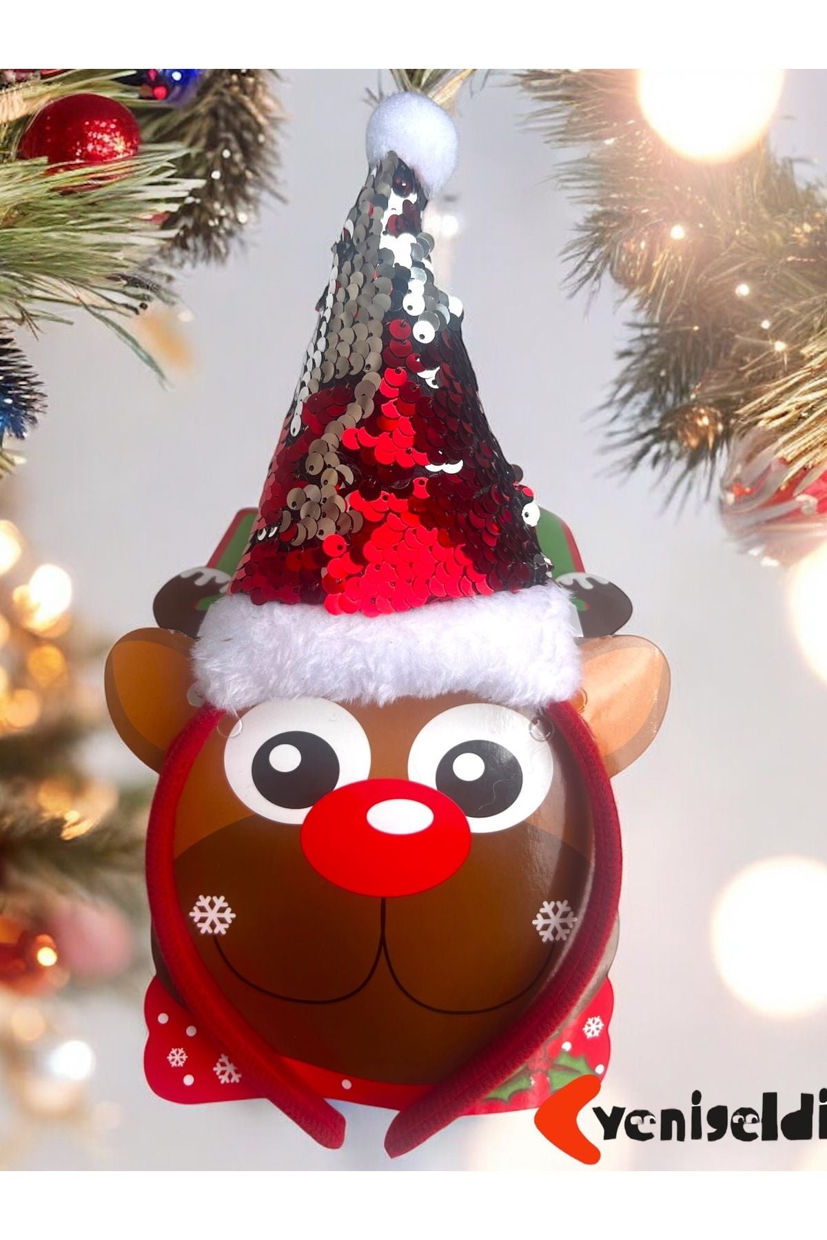 Yenigeldi Yılbaşı Taç Payetli Taç, Yeniyıl Eğlenceli Taç,