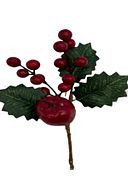 2 Adet 20 Cm ,büyük Meyveli Mini Kokina Ve Yapraklı Yılbaşı Süsü Süs Dekorasyon T1112