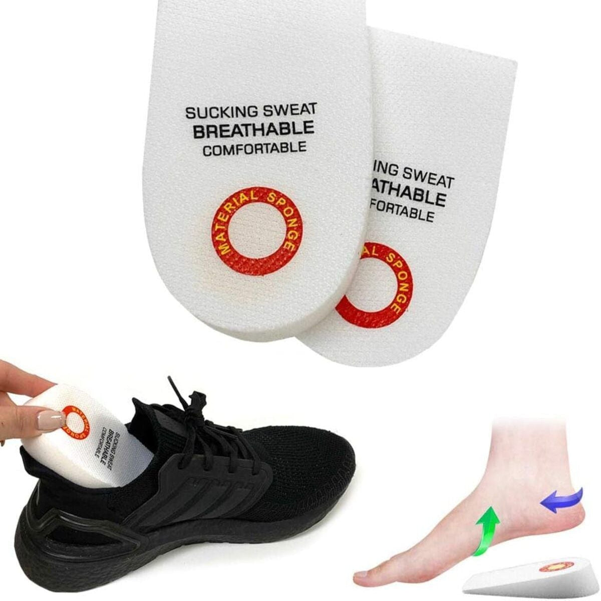 Yenigeldi İthal , Memory Foam Ayakkabı Tabanlığı Topuk Yastığı Topuk Şokunu ve Basıncını Azaltır