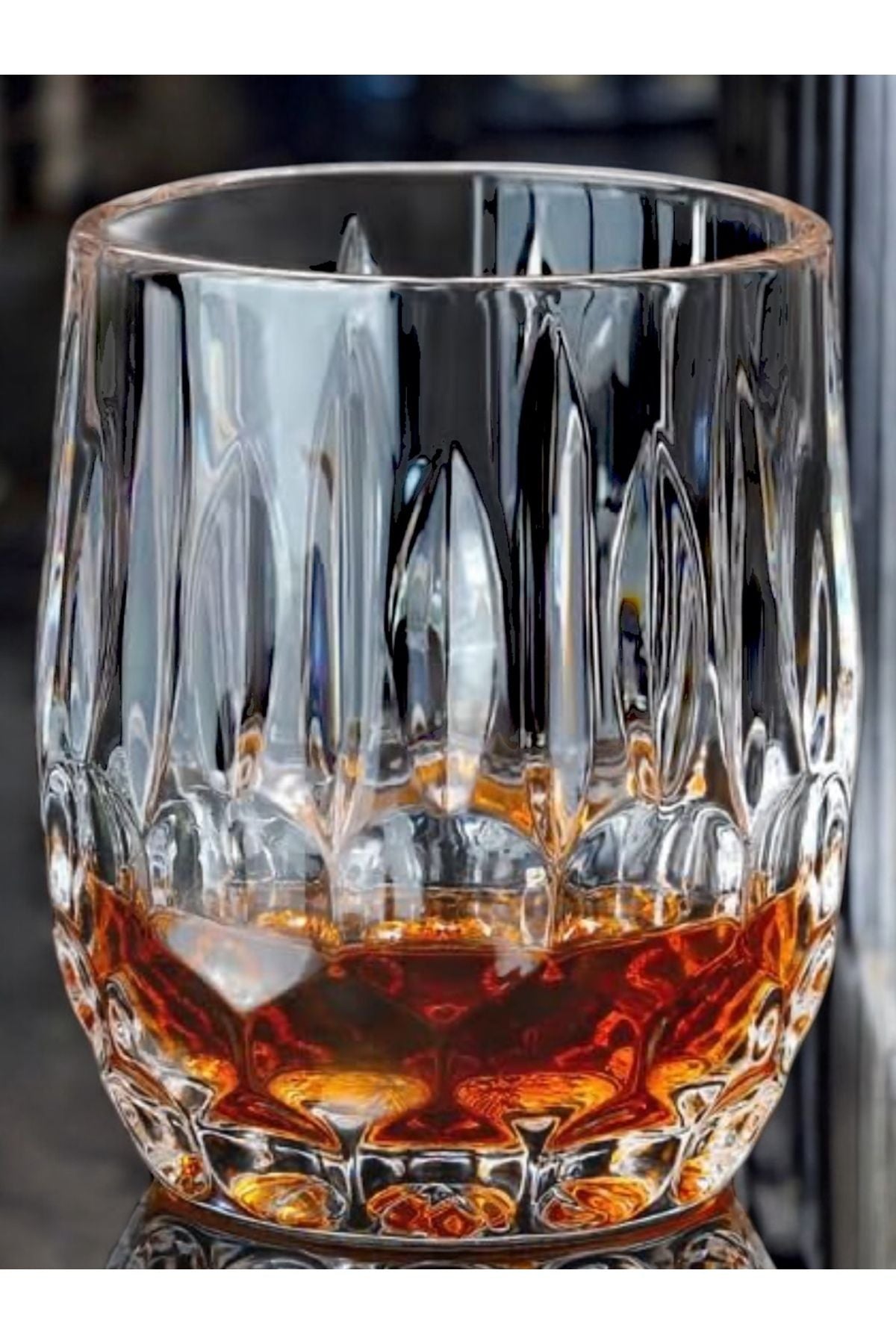 2 Adet İskandinav Modeli Kristal Kesim Cam Bardak Viski, Konyak, Meşrubat Bardağı İçin Kurşunsuz