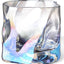 Yenigeldi 2 Pcs Irregular Rainbow Scandinavian Style Twisted Glass Whiskey, Cocktail, Bourbon Serving 236ml