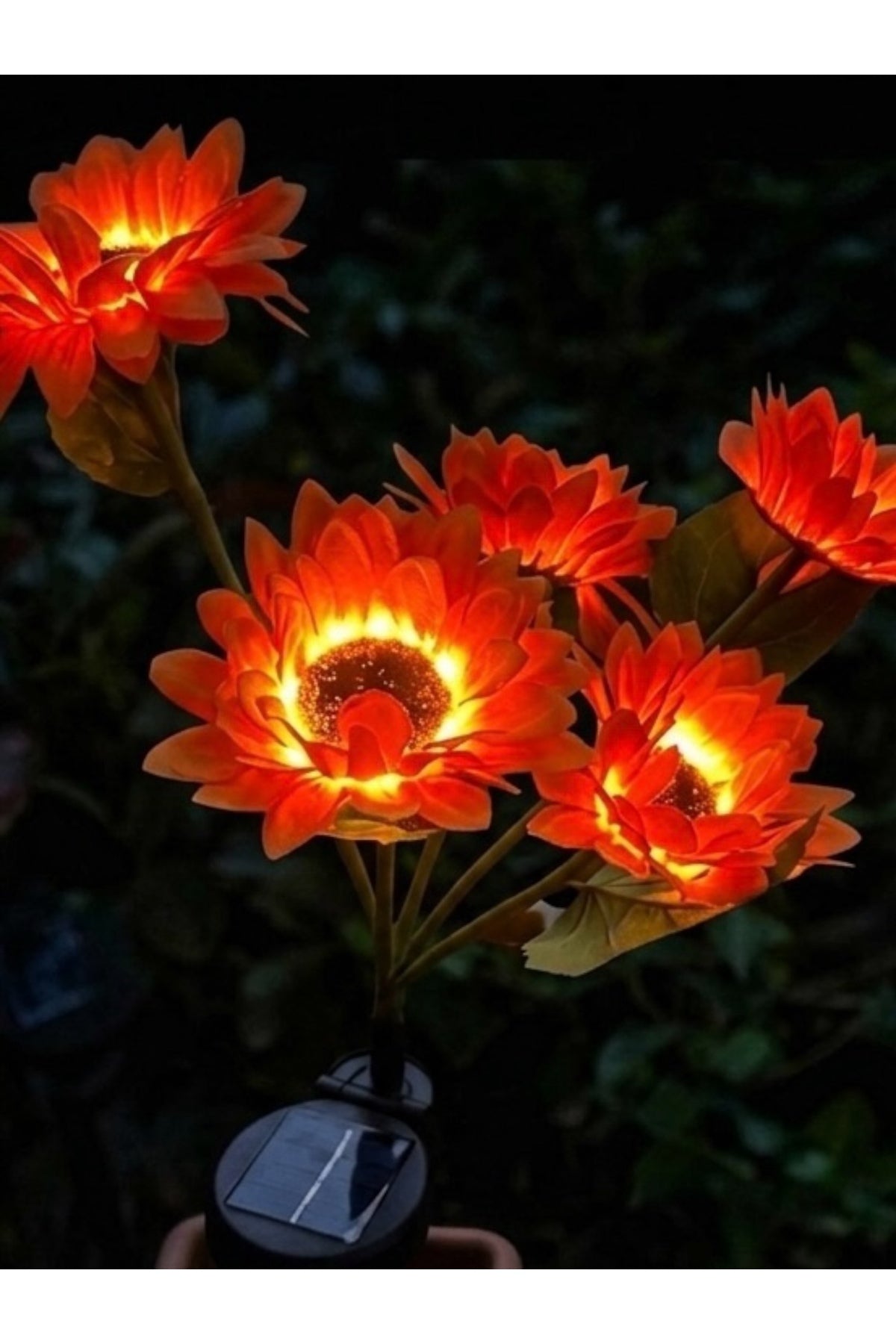 Solar LED Lighted Artificial Flower, Daisy Design, Garden Decoration, Solar Powered