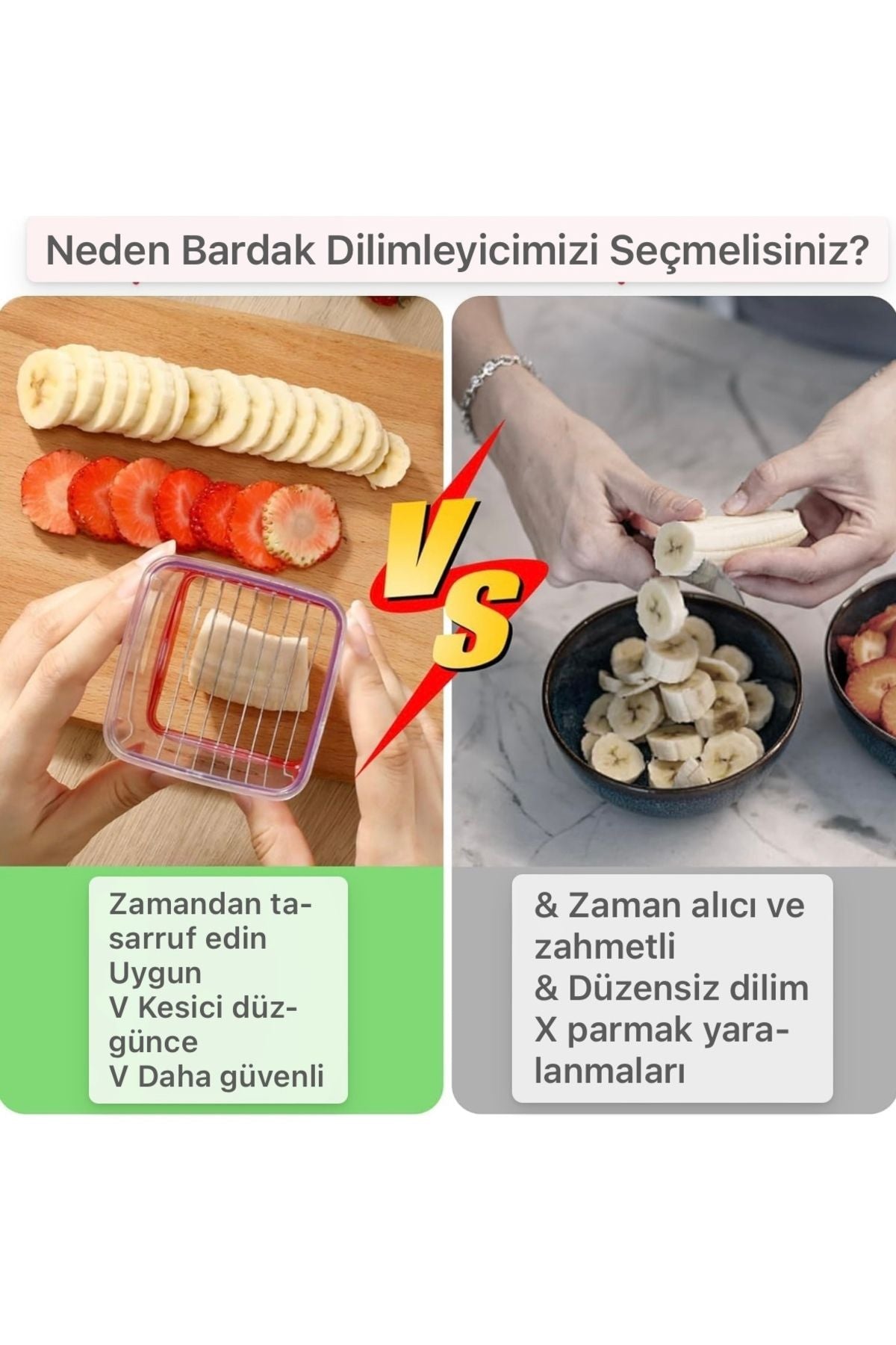 Yenigeldi 2 Adet Meyve Sebze Dilimleme Paslanmaz Çelik Bardak Dilimleme Yumurta Dilimleme