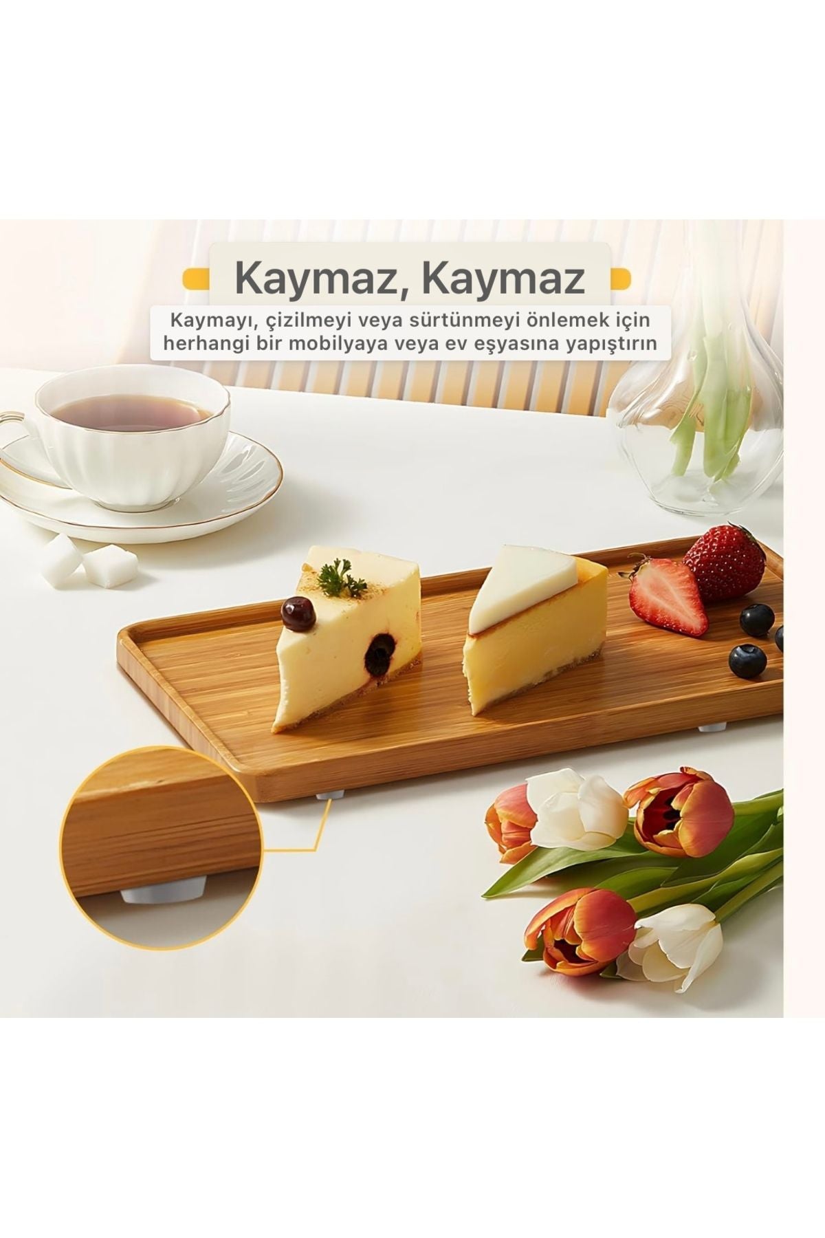Yenigeldi 32 Adet Şeffaf Silikon Dolap Kapı Duvar Stoper Tampon Koruyucu