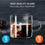 6 Adet Renkli Saplı Espresso Fincan Isıya Dayanıklı Borosilikat Bardak Kulplu Kahve Çay (130ml)