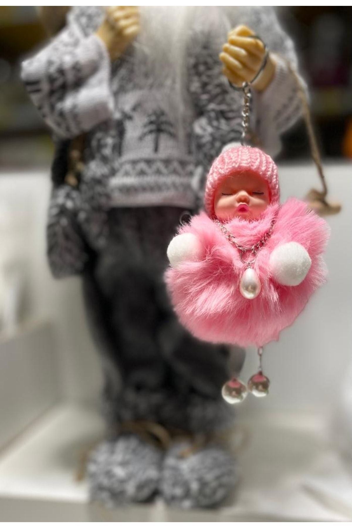 Bebek Anahtarlık, Peluş Anahtarlık, Sevimli Anahtarlık Bebek Peluş Anahtarlık pembe peluş hediyelik