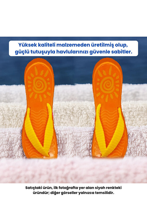 2 Adet Terlik Plaj Havlu Klipsi – Rüzgara Dayanıklı, Güçlü Tutuş, Eğlenceli ve Taşınabilir
