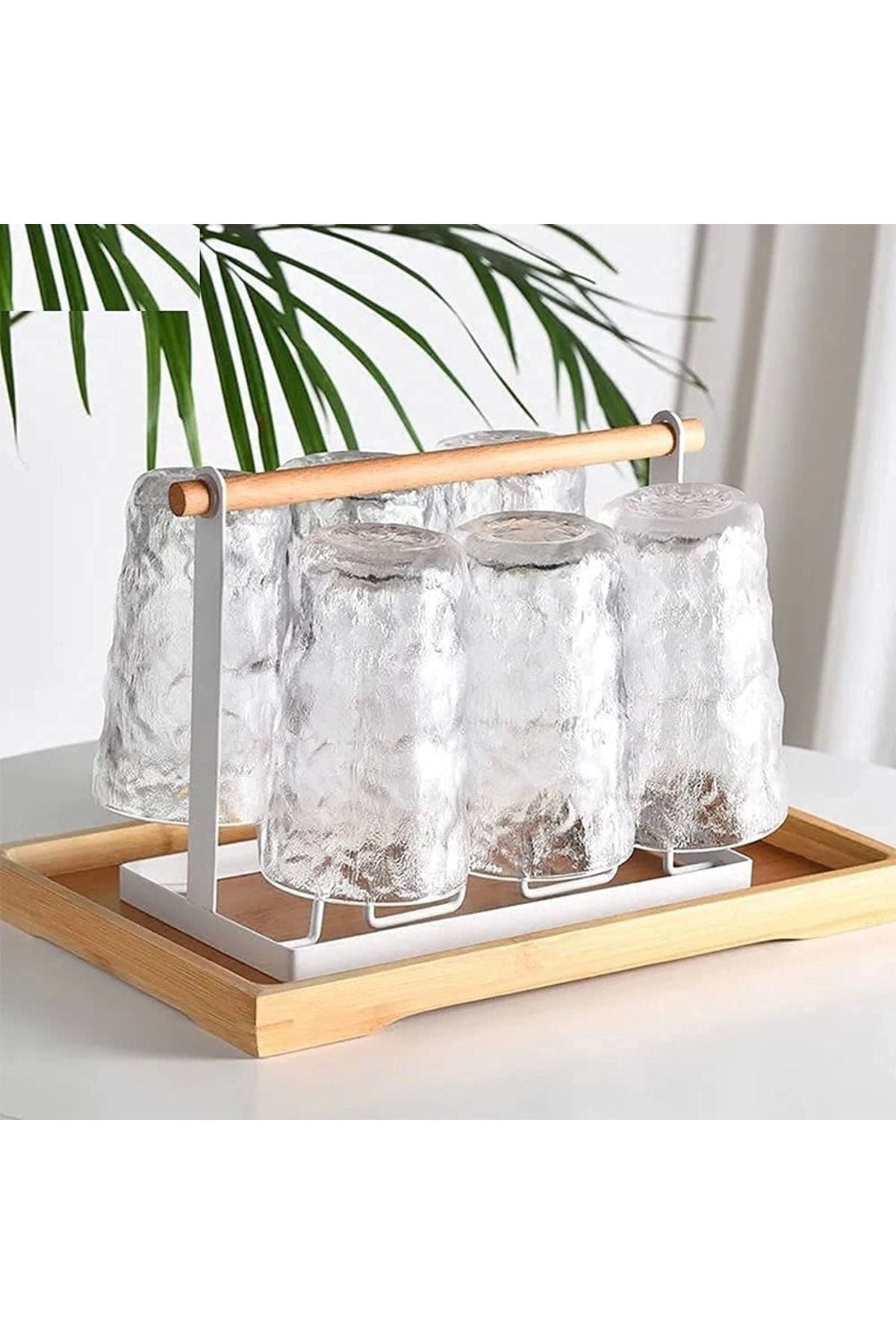 2 Adet 300ml. Italyan Cam Buzul Bardak, Buzlu Su Bardağı, Kokteyl Meyve Suyu Kahve Sunum