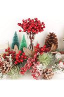 2 Adet 17 cm Kokina Red Berry Yılbaşı Süsü Yılbaşı Uğuru T-105