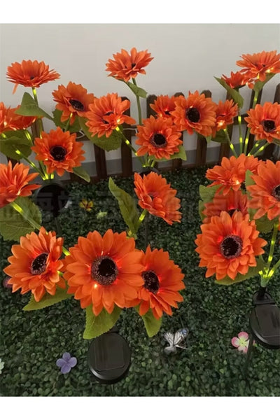 Solar LED Lighted Artificial Flower, Daisy Design, Garden Decoration, Solar Powered
