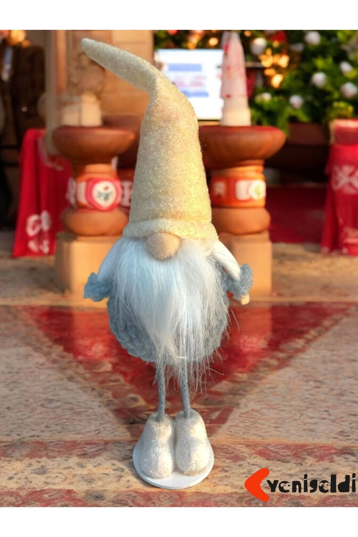 Yenigeldi El Yapımı 35 Cm Peluş Cüce Iskandinav Gnome , Ev Dekoru Ve Yılbaşı Süslemeleri T82
