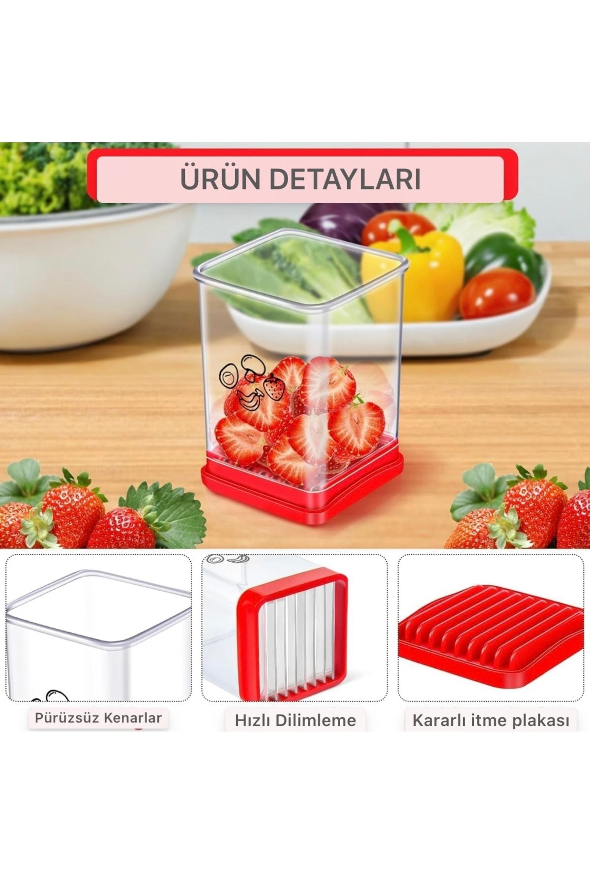 Yenigeldi 2 Adet Meyve Sebze Dilimleme Paslanmaz Çelik Bardak Dilimleme Yumurta Dilimleme