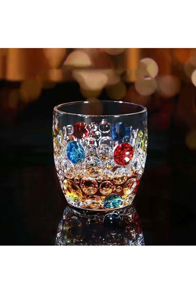 Yenigeldi 1 adet 300 ml Vintage Kabarcıklı Bardak Viski Kokteyl Meyva Suyu