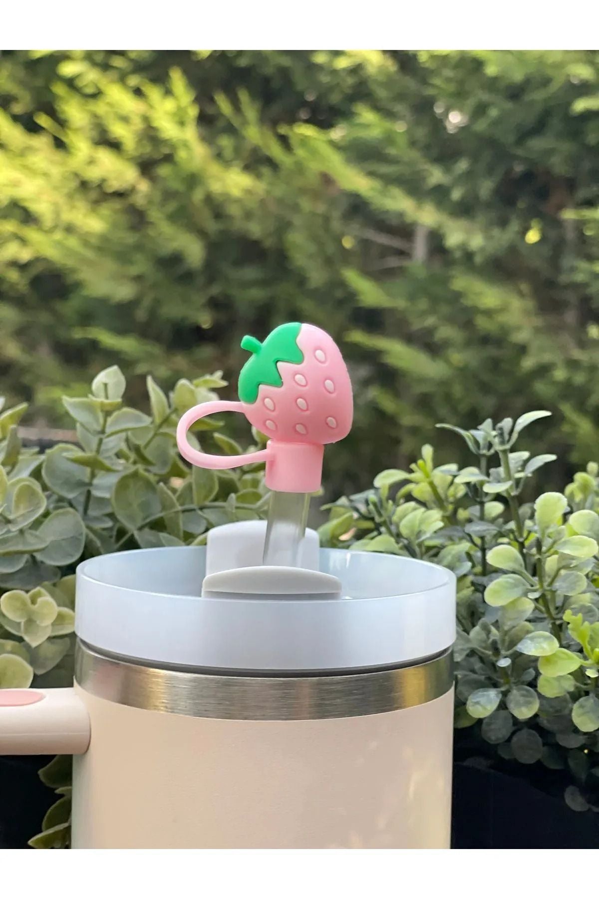 1 Adet Pembe Çilekli (10MM) Pipet Tıpası/ Pipet Tıpası