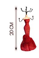Yenigeldi Kırmızı Renk (20 CM) Moda Heykel Şeklinde Takı Standı, Takılık, Küpelik, Takı Dolabı Düzenleyici