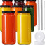 Yenigeldi 1 Adet 480ml (PİPET VE 2 KAPAKLI) Cam Bardak , Hava Geçirmez Kapak, Meyve Suyu, Boba, Smoothie,