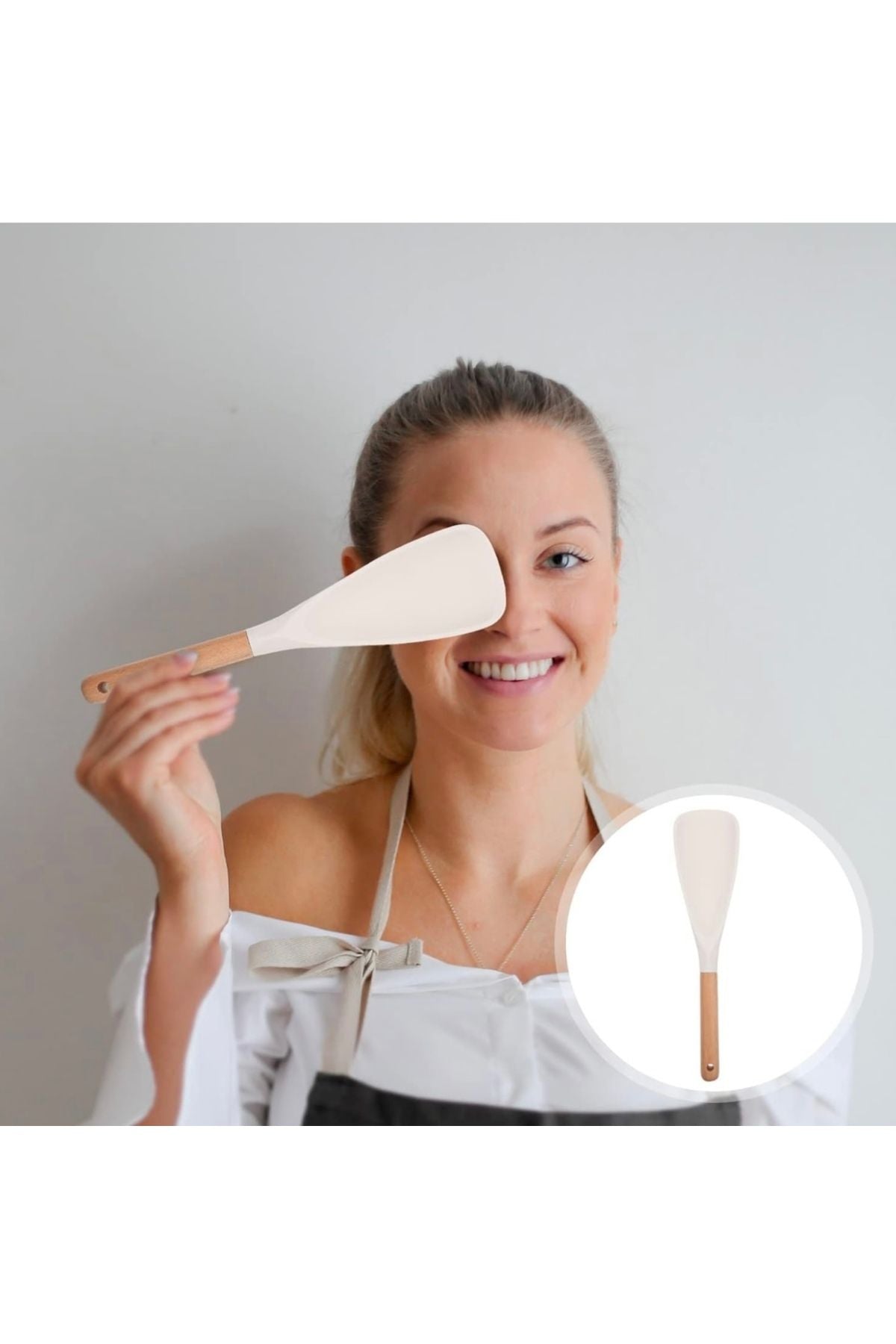 Yenigeldi 1 Adet Silikon Spatula Kaşık (2 si 1 arada)