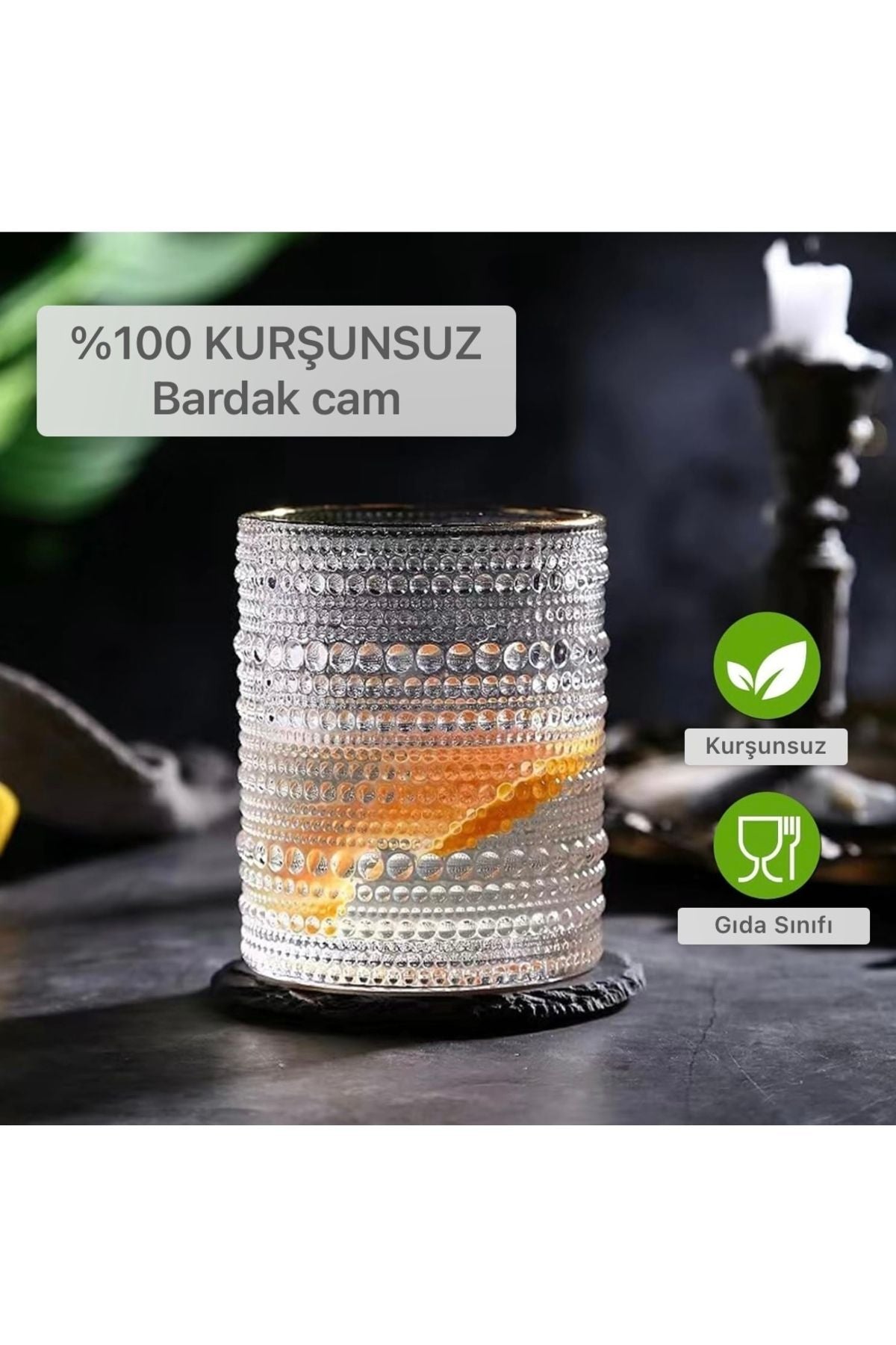 Yenigeldi 1 Adet y36 330ml Vintage Hobnail Bardak Antika Boncuk Kabartmalı KahveViski
