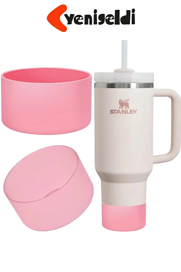 1 Adet Silikon Koruyucu Taban Kılıfı Stnly Quencher 20 30 40oz Uyumlu Kaymaz Sessiz Kapak