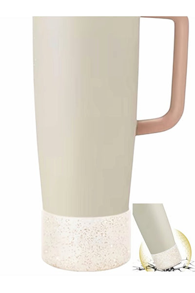 Yenigeldi Simli Stenley Quencher Silikon Taban - 30oz & 40oz Tumbler İçin Kaydırmaz ve Çizilmez Koruyucu Kılıf