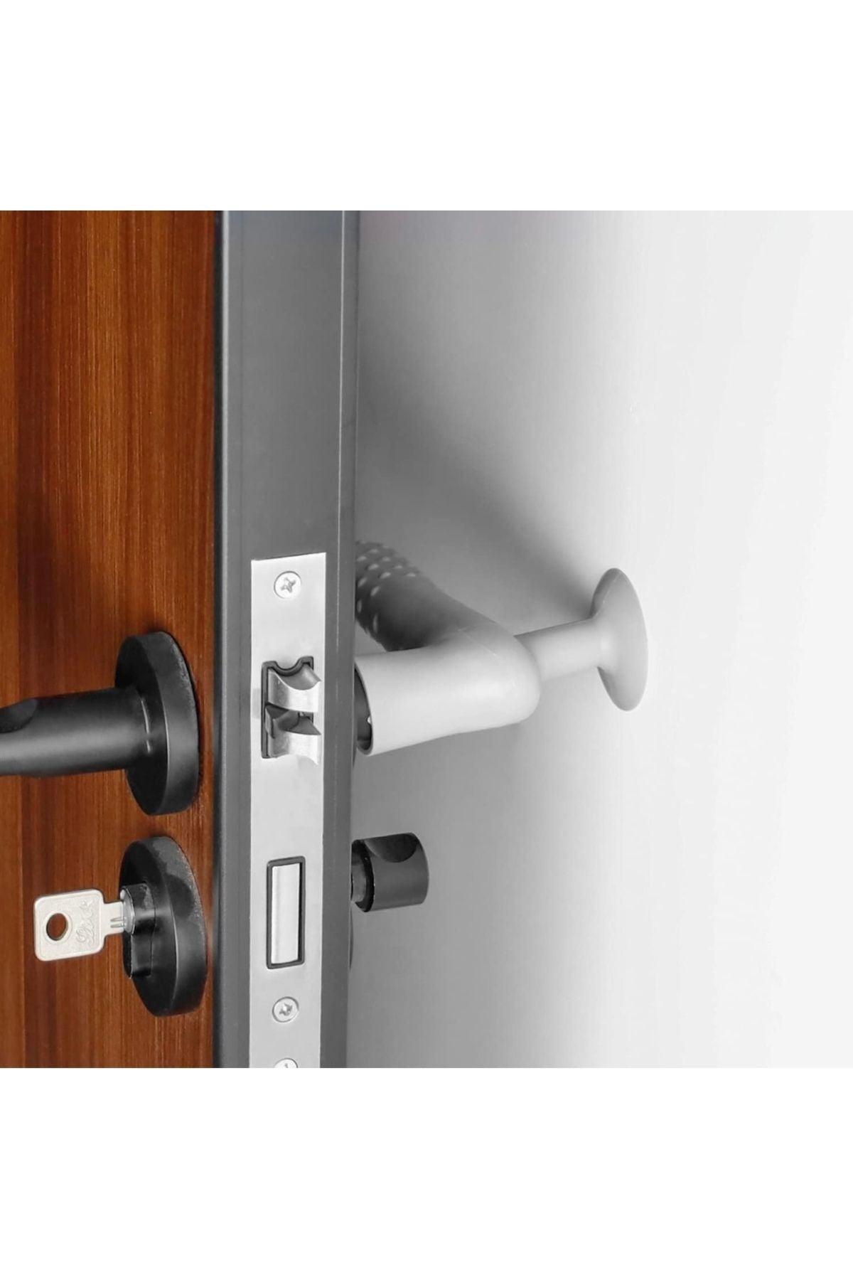 2 Adet Silikon Vantuzlu Kapı Kolu Kılıfı ,Duvar Koruma