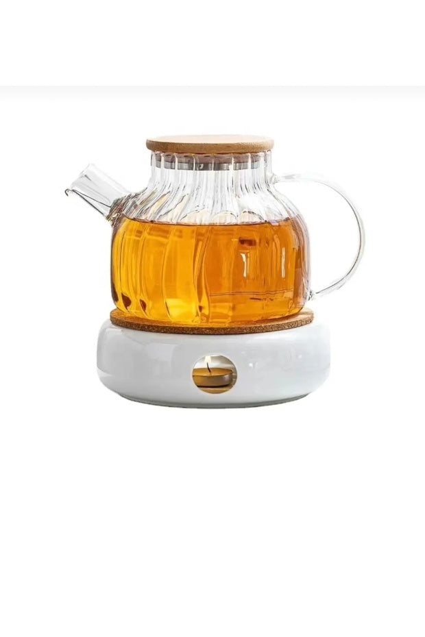 Yenigeldi 1000 ml Isıya Dayanıklı Borosilikat Cam Çaydanlık Demlik