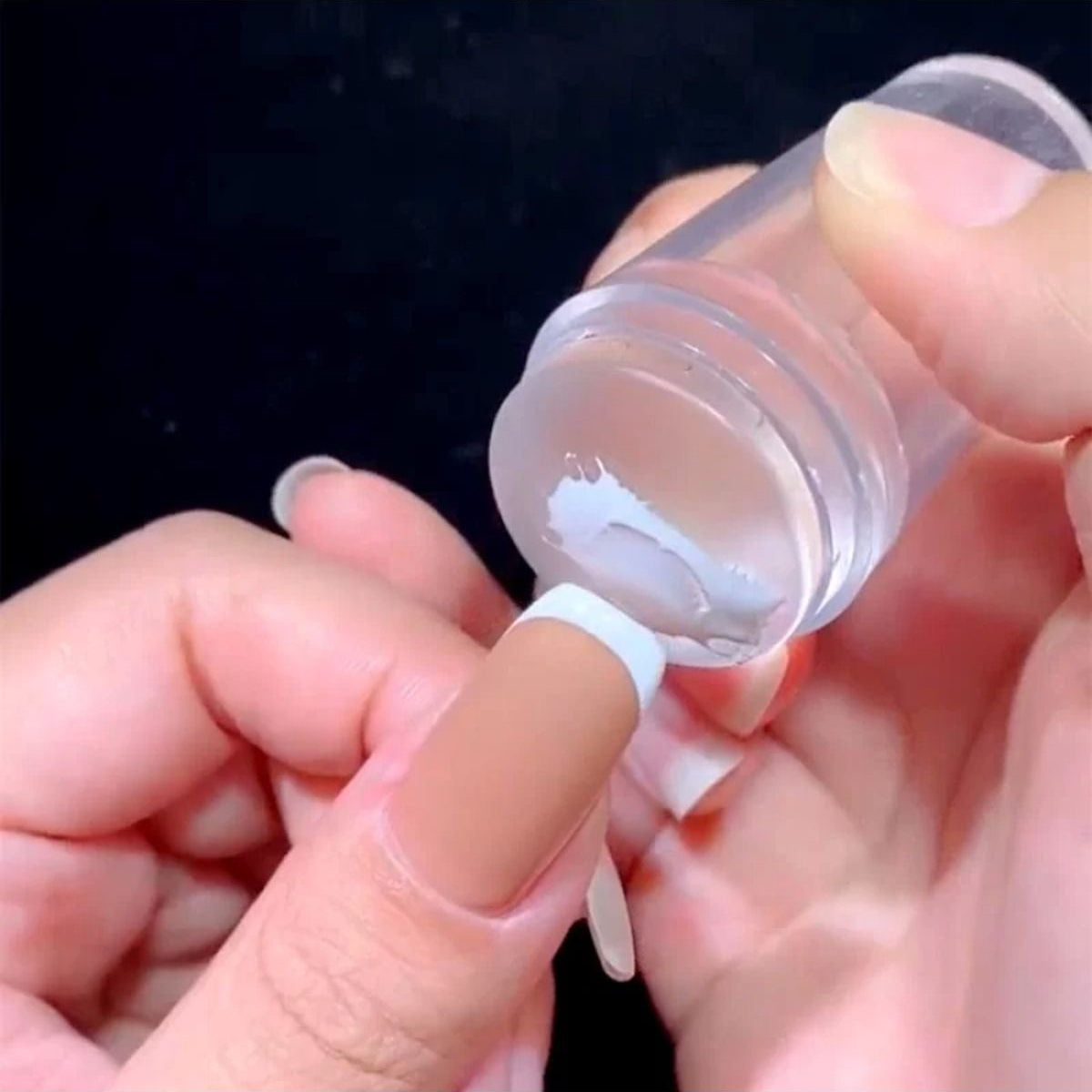Yenigeldi Silikon Oje Şekillendiricisi, Tırnak Süs Damgalama Aleti, French Nail Stamper