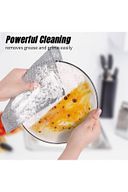 2 Adet Çift Katlı Çok Amaçlı Mucize Mikrofiber Inox Bez Telli Bulaşık Bezi, Mutfak Banyo Bezi