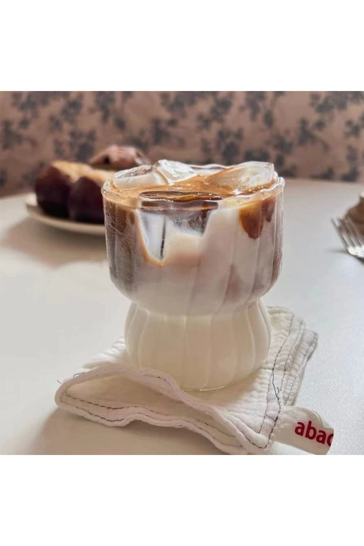 Yenigeldi Tiktok Bardağı Isıya Dayanıklı Borosilikat Katlı Burgulu Dalgalı Bardak Kahve Ve Sunum 1 Adet