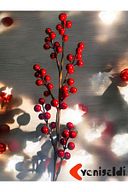 Yenigeldi 2 Adet 70 cm Büyük Boy El Yapımı Uğur Kokina Red Berry Yılbaşı Süsü Süs t1151