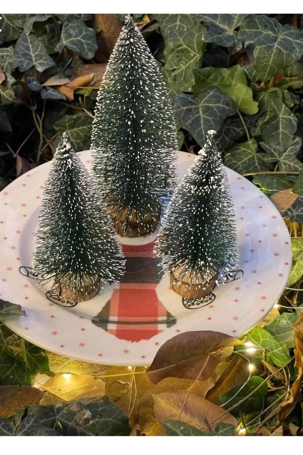 Yenigeldi 3’lü (2 ADET 10 CM VE 1ADET 15 CM) Kendinden Işıklı Yılbaşı Ağacı