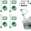 Yenigeldi 1 set (3 parça ) okaliptüs , pipet için 40 ve 30 oz Termos için Sızdırmaz Seti