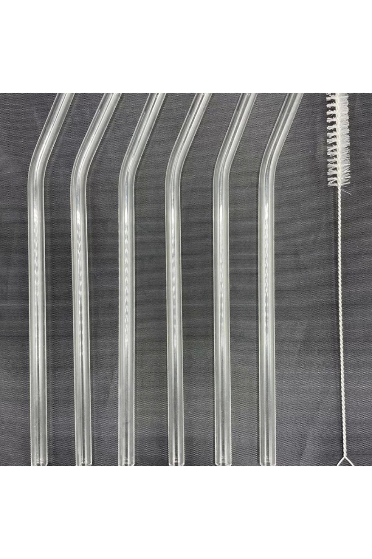 6'lı 9mm. 20cm Boyunda Cam Pipet, 1 Adet Pipet Temizleme Fırçası Ve 1 Adet Pipet Kapağı Seti